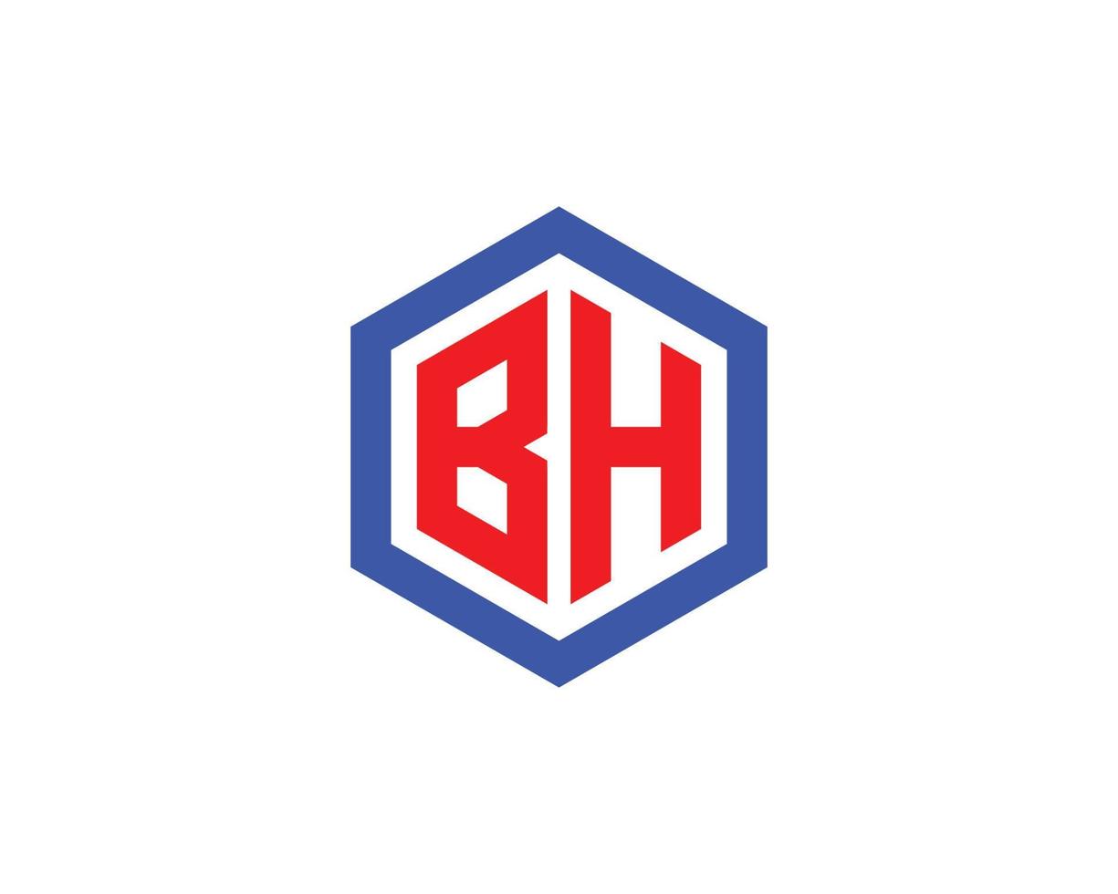 modèle de vecteur de conception de logo bh hb