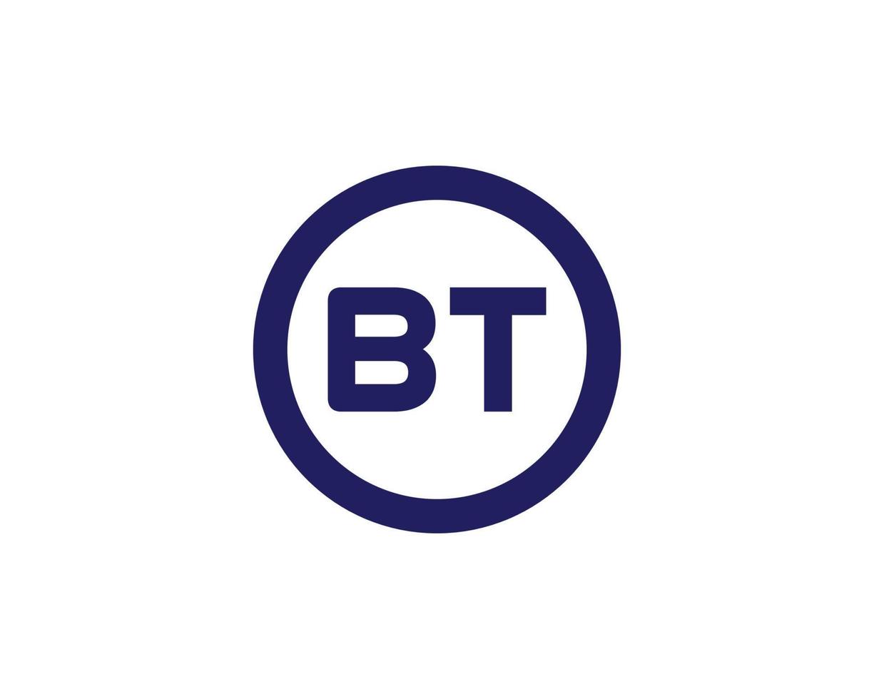 modèle de vecteur de conception de logo bt tb