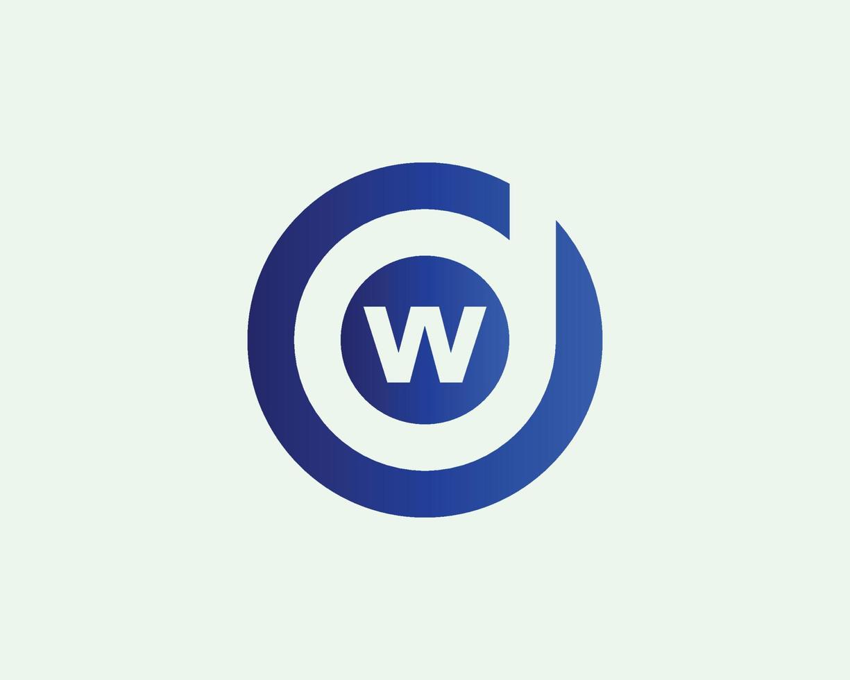 modèle de vecteur de conception de logo dw wd