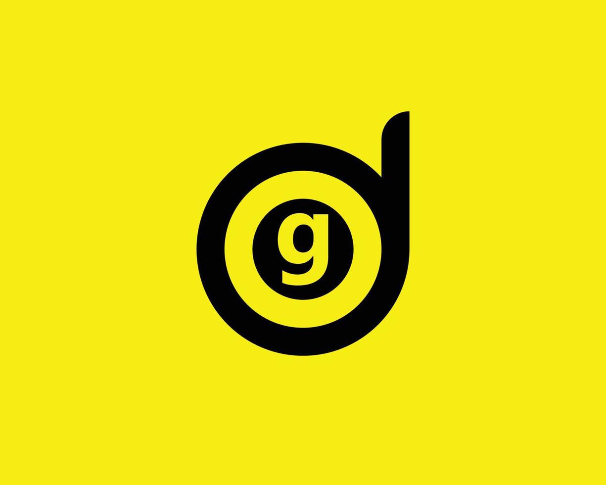 modèle de vecteur de conception de logo dg gd