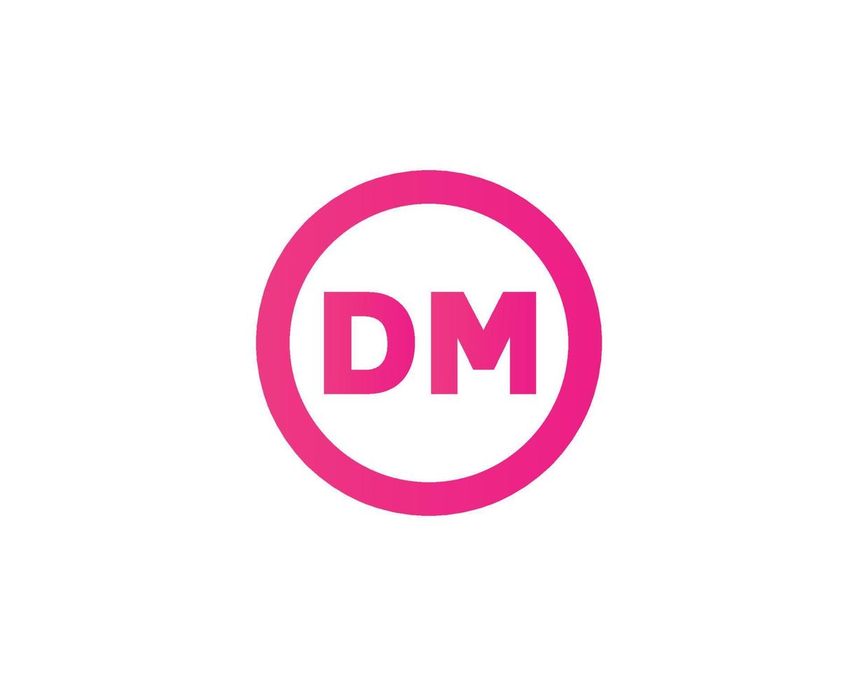 modèle de vecteur de conception de logo dm md