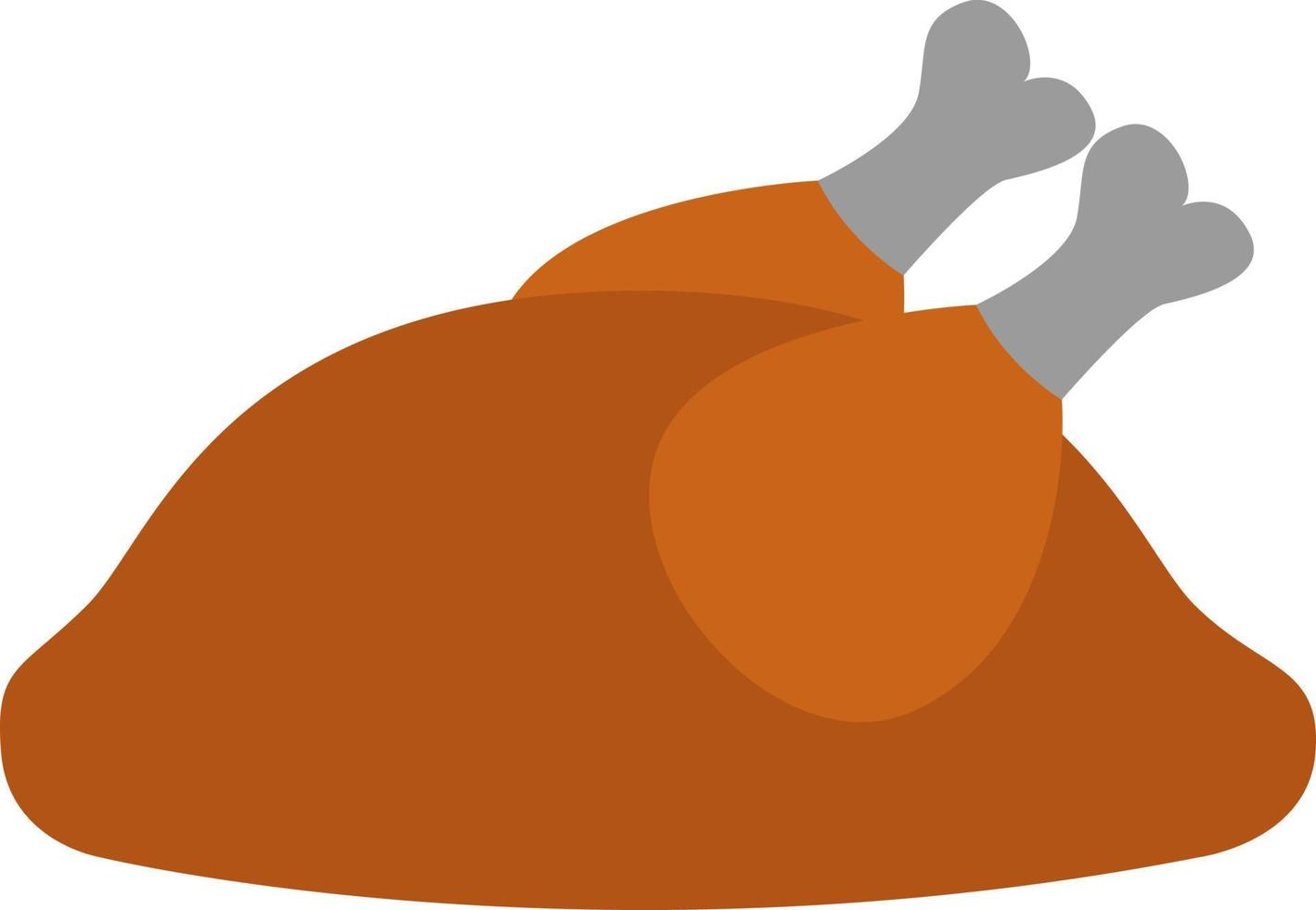 dinde de thanksgiving, illustration, vecteur sur fond blanc.