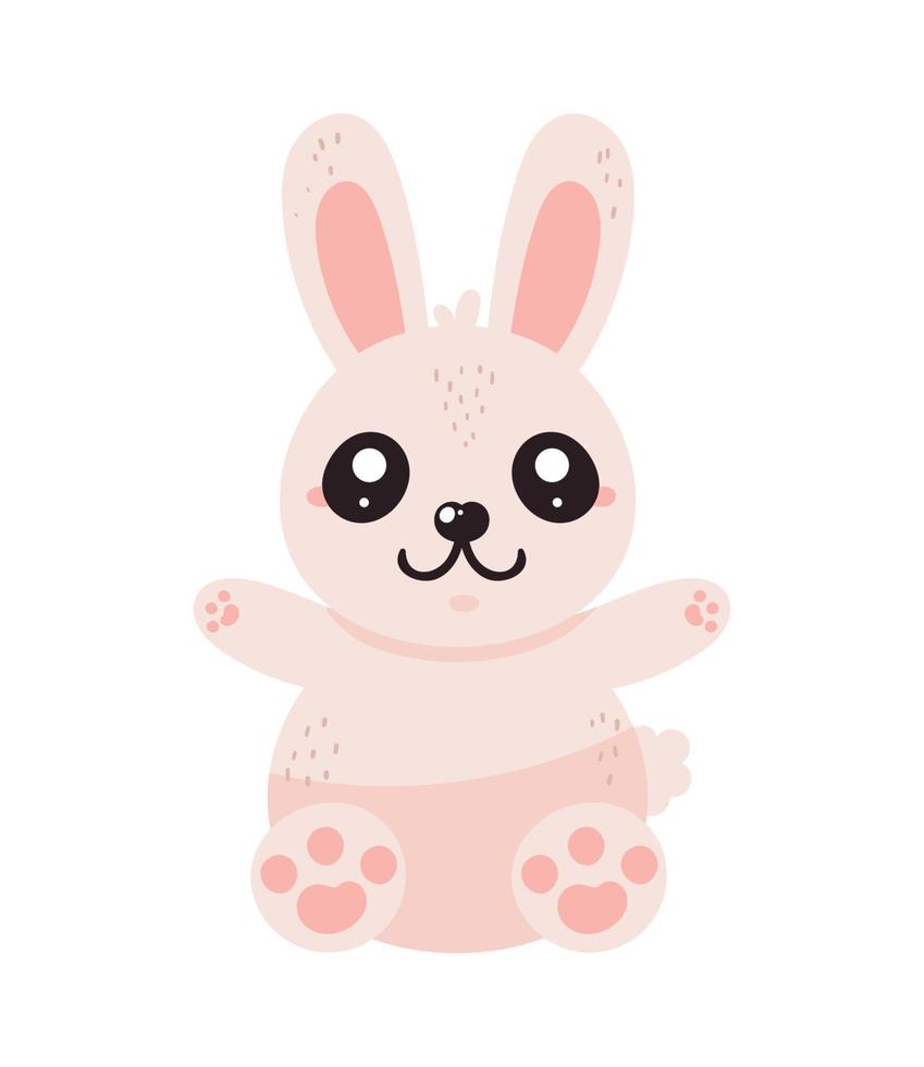 mignon lapin kawaii vecteur