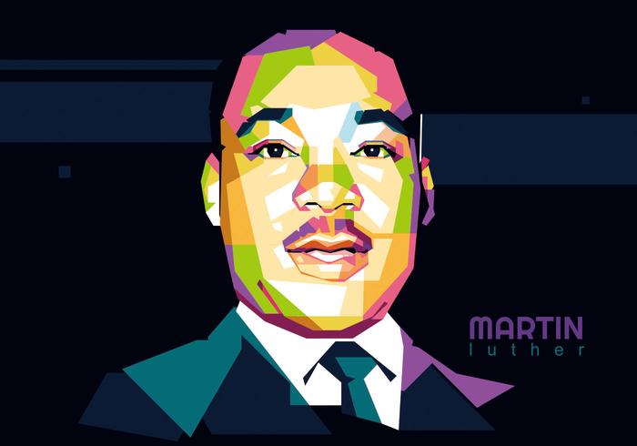 Martin Luther King jr. Wpap vecteur