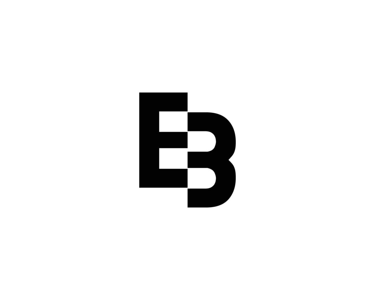 modèle vectoriel de conception de logo eb be