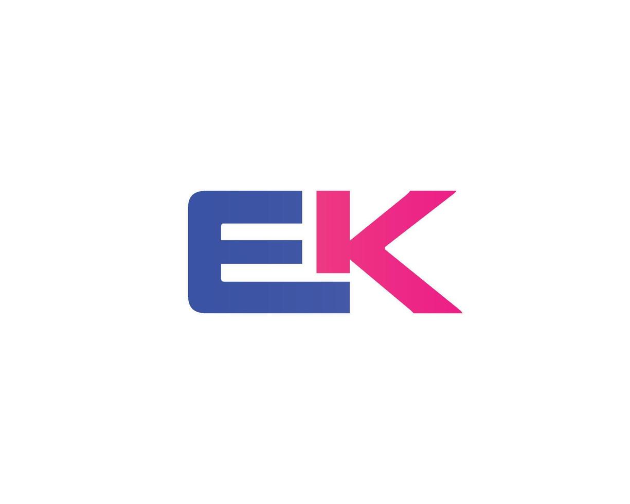 modèle vectoriel de conception de logo ek ke