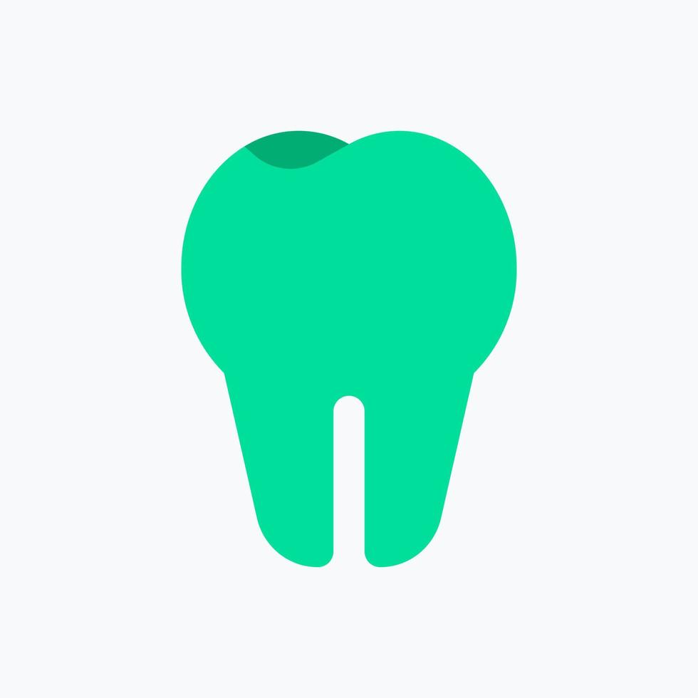 icône de la dent. icône médicale. parfait pour la présentation d'applications mobiles de sites Web et tout autre projet. style plat de conception d'icône vecteur