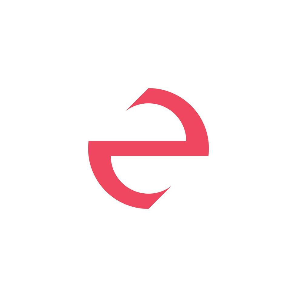 conception et modèle de logo e. Creative e icône initiales basées sur des lettres dans le vecteur. vecteur