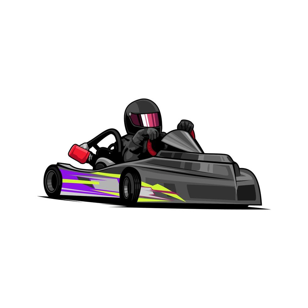 vecteur de voiture de kart