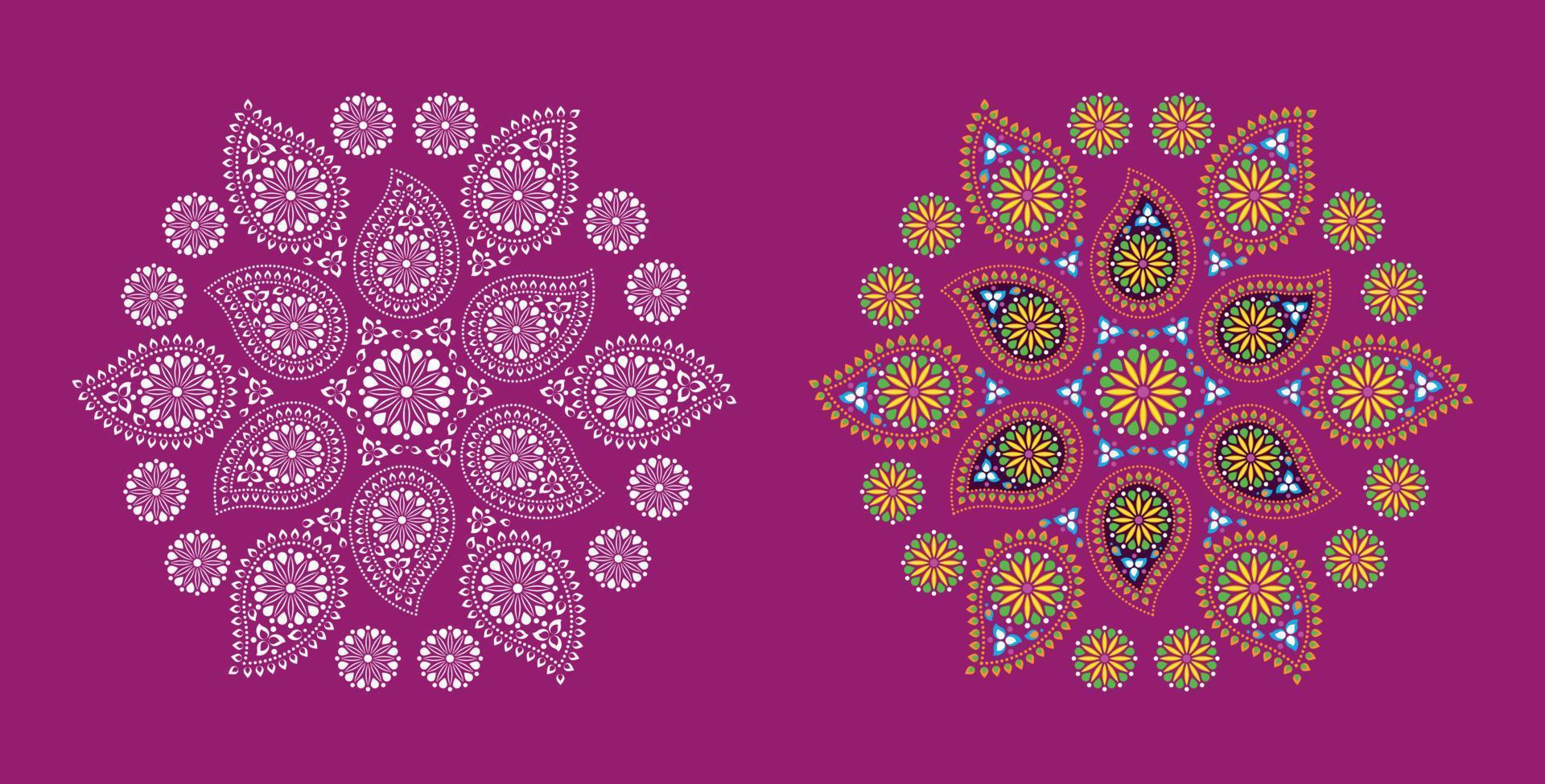motif cachemire traditionnel, motif happy diwali vecteur
