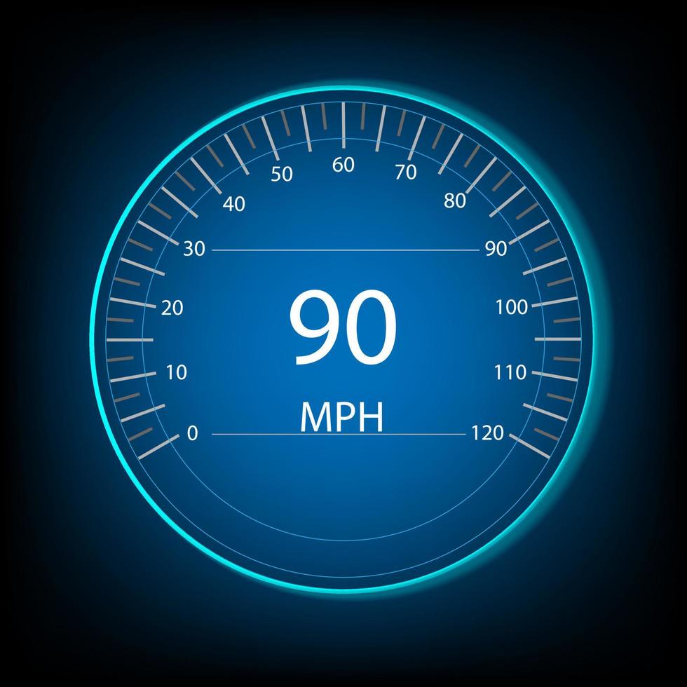 jauge ou indicateur de compteur. pourcentage circulaire du compteur de vitesse avec des éléments futuristes. éléments d'interface utilisateur hud holographiques, entreprise de transport de vecteur d'interface hud.