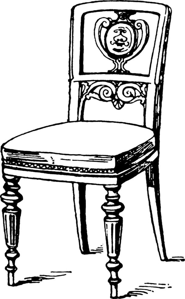 chaise moderne, illustration vintage. vecteur