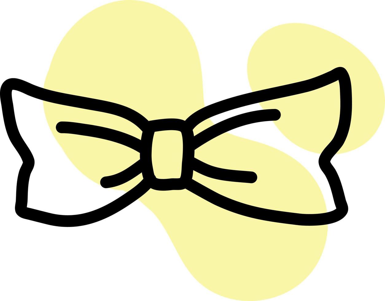 cravate jaune, icône illustration, vecteur sur fond blanc