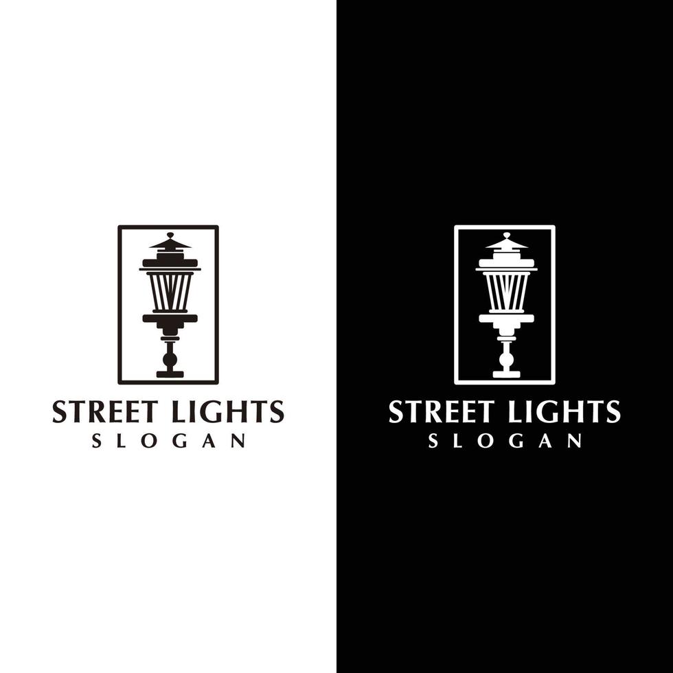 modèle d'icône de conception de logo de lampadaires vecteur