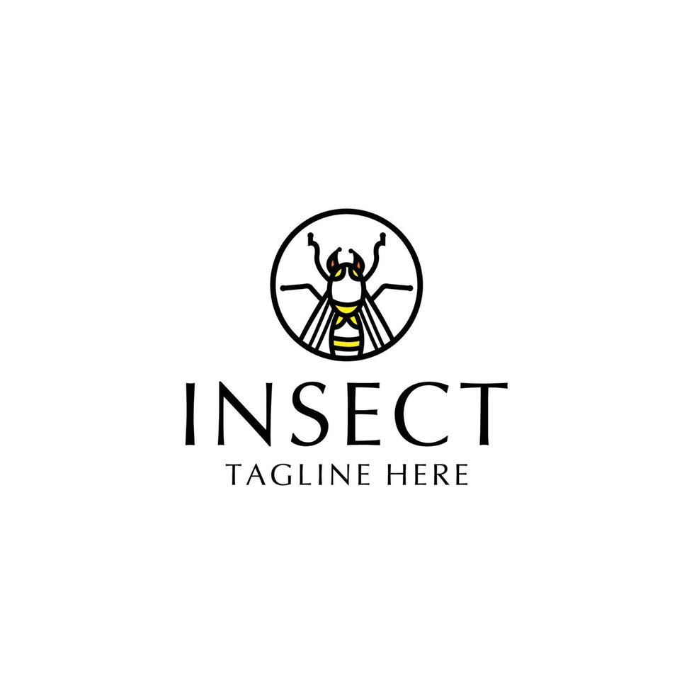 vecteur de conception icône logo insecte