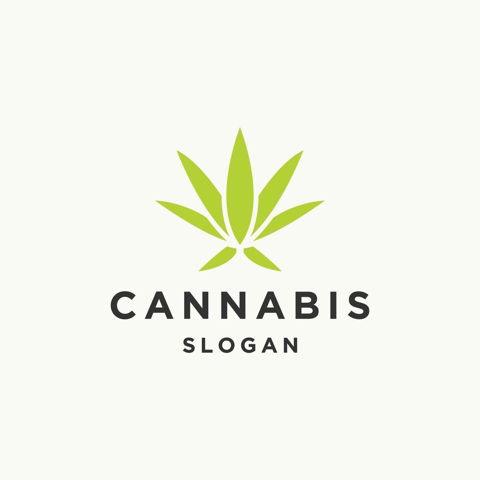 modèle de conception d'icône de logo de cannabis illustration vectorielle vecteur