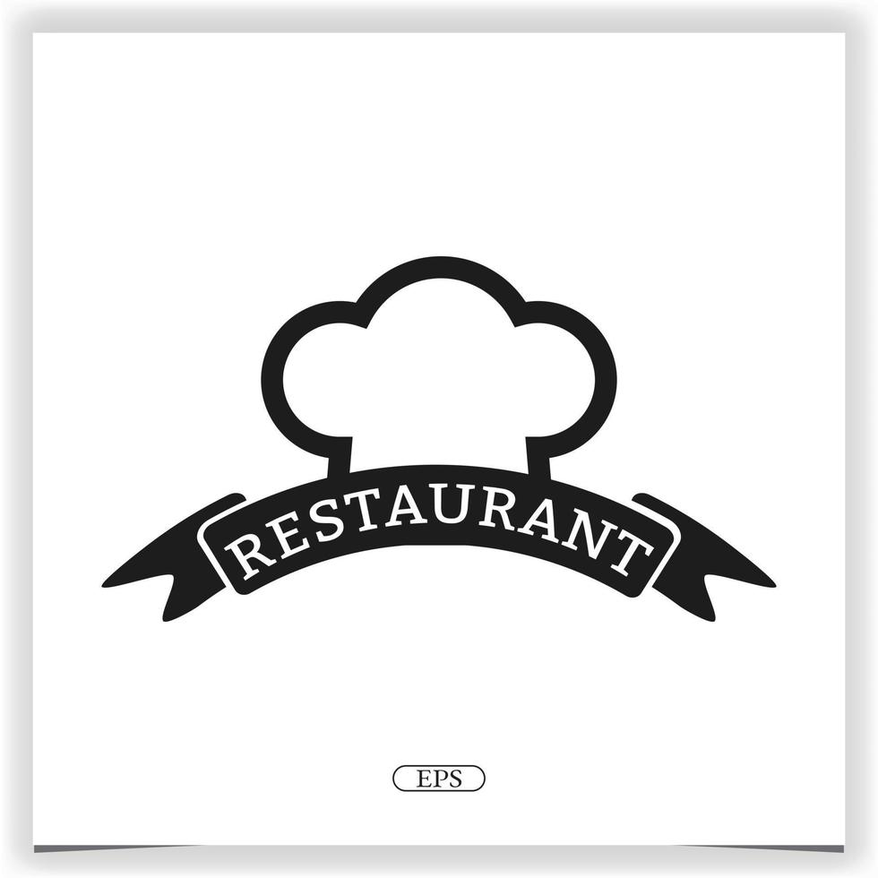 restaurant logo premium modèle élégant vecteur eps 10