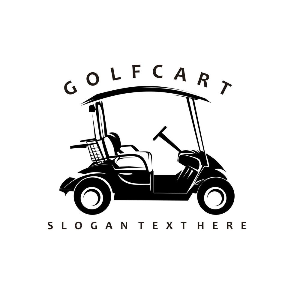 voiturette de golf logo illustration vectorielle vecteur