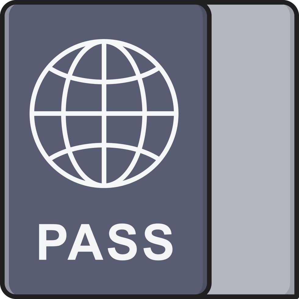 illustration vectorielle de passeport sur fond.symboles de qualité premium.icônes vectorielles pour le concept et la conception graphique. vecteur