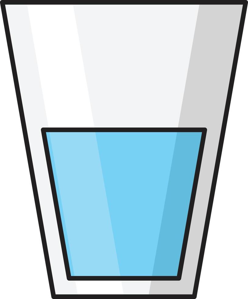 illustration vectorielle de verre d'eau sur un fond. symboles de qualité premium. icônes vectorielles pour le concept et la conception graphique. vecteur