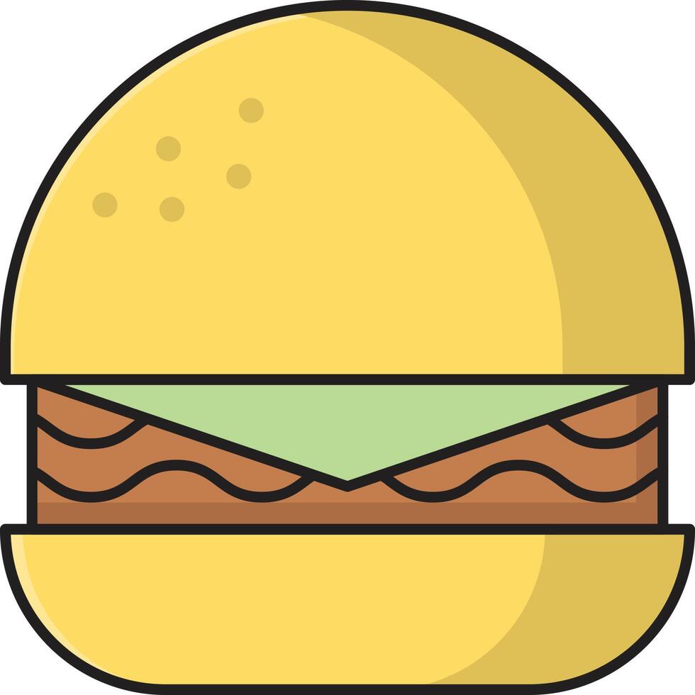 illustration vectorielle de hamburger sur fond.symboles de qualité premium.icônes vectorielles pour le concept et la conception graphique. vecteur