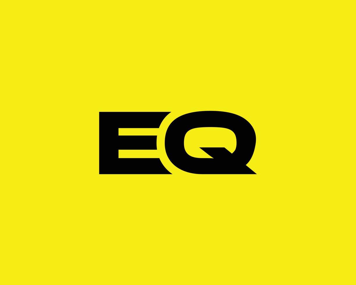 modèle vectoriel de conception de logo eq qe