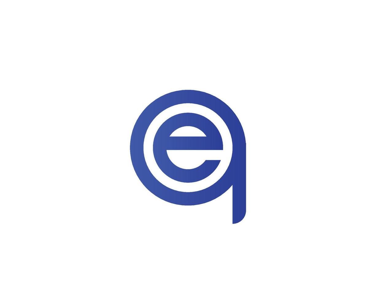 modèle vectoriel de conception de logo eq qe