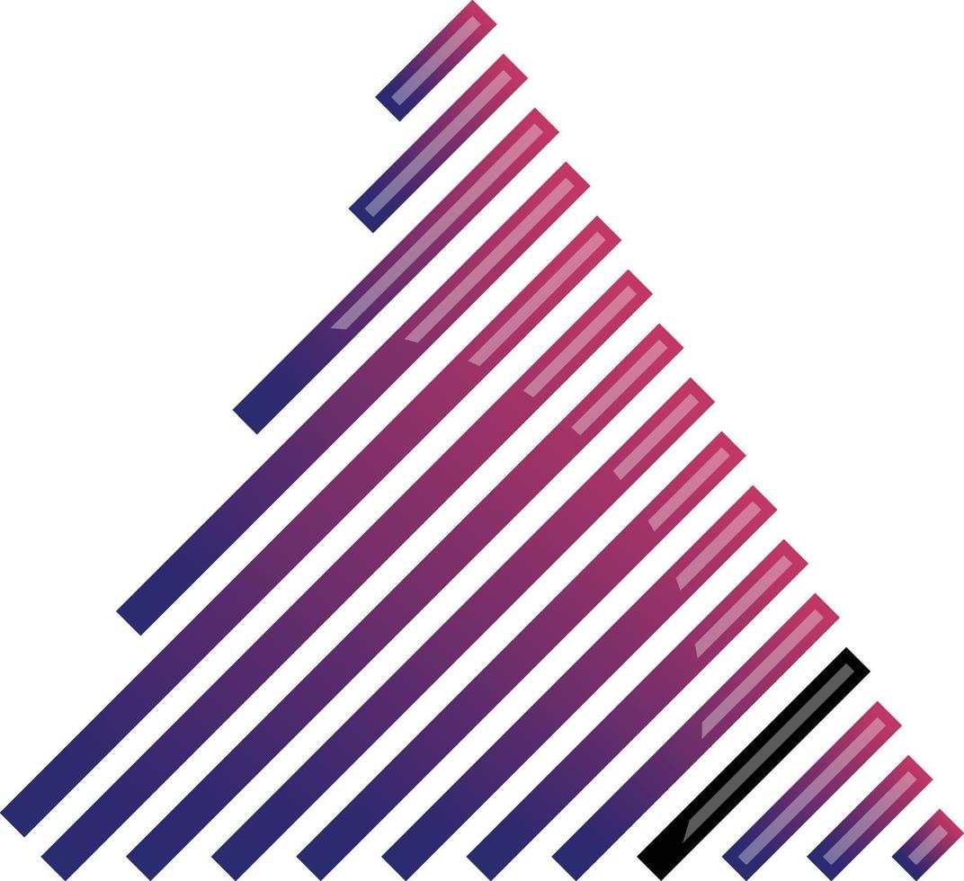 illustration de logo de montagne triangle abstrait dans un style branché et minimaliste vecteur