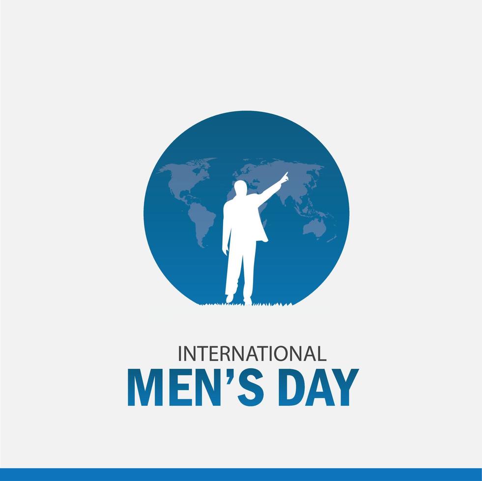 illustration vectorielle de la journée internationale des hommes. conception simple et élégante vecteur