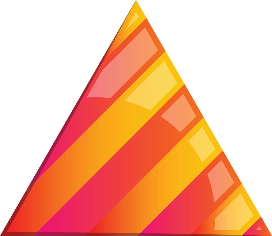 illustration de logo de montagne triangle abstrait dans un style branché et minimaliste vecteur