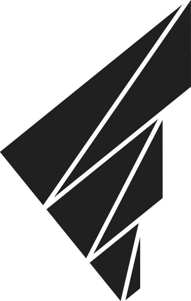 illustration abstraite du logo de l'aile dans un style branché et minimaliste vecteur