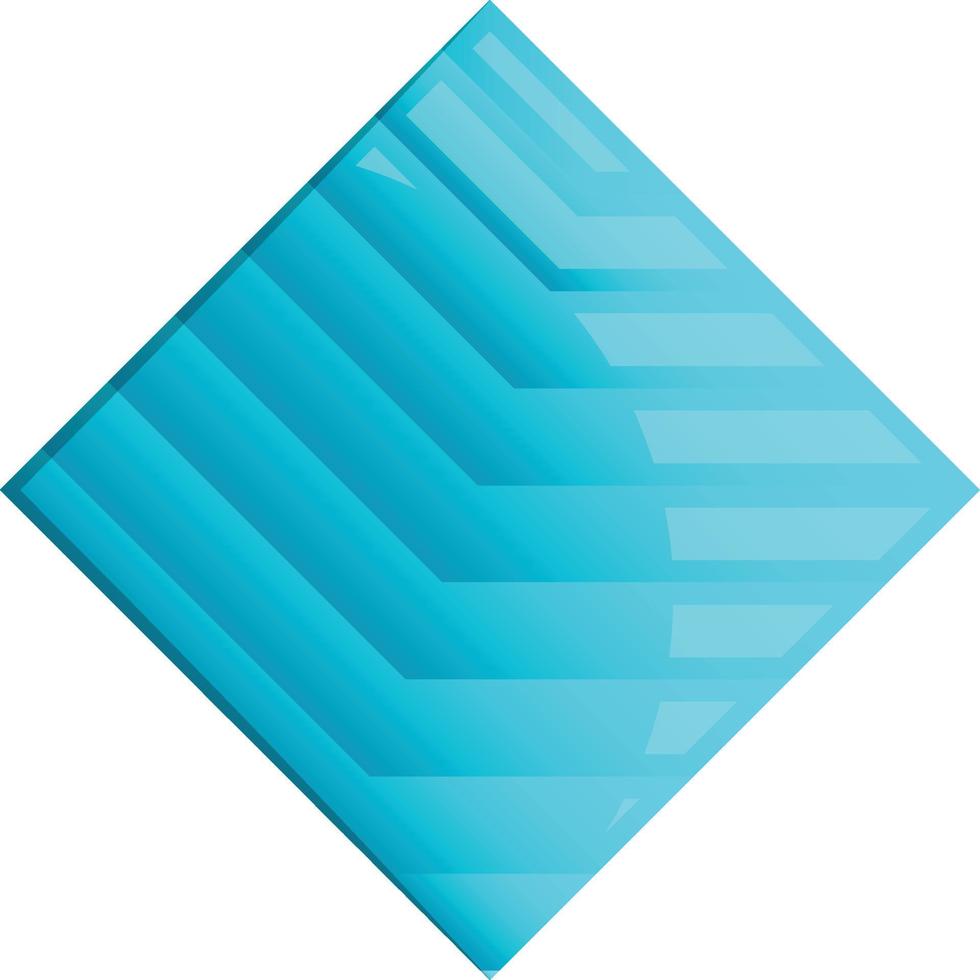 illustration de logo carré abstrait dans un style branché et minimal vecteur