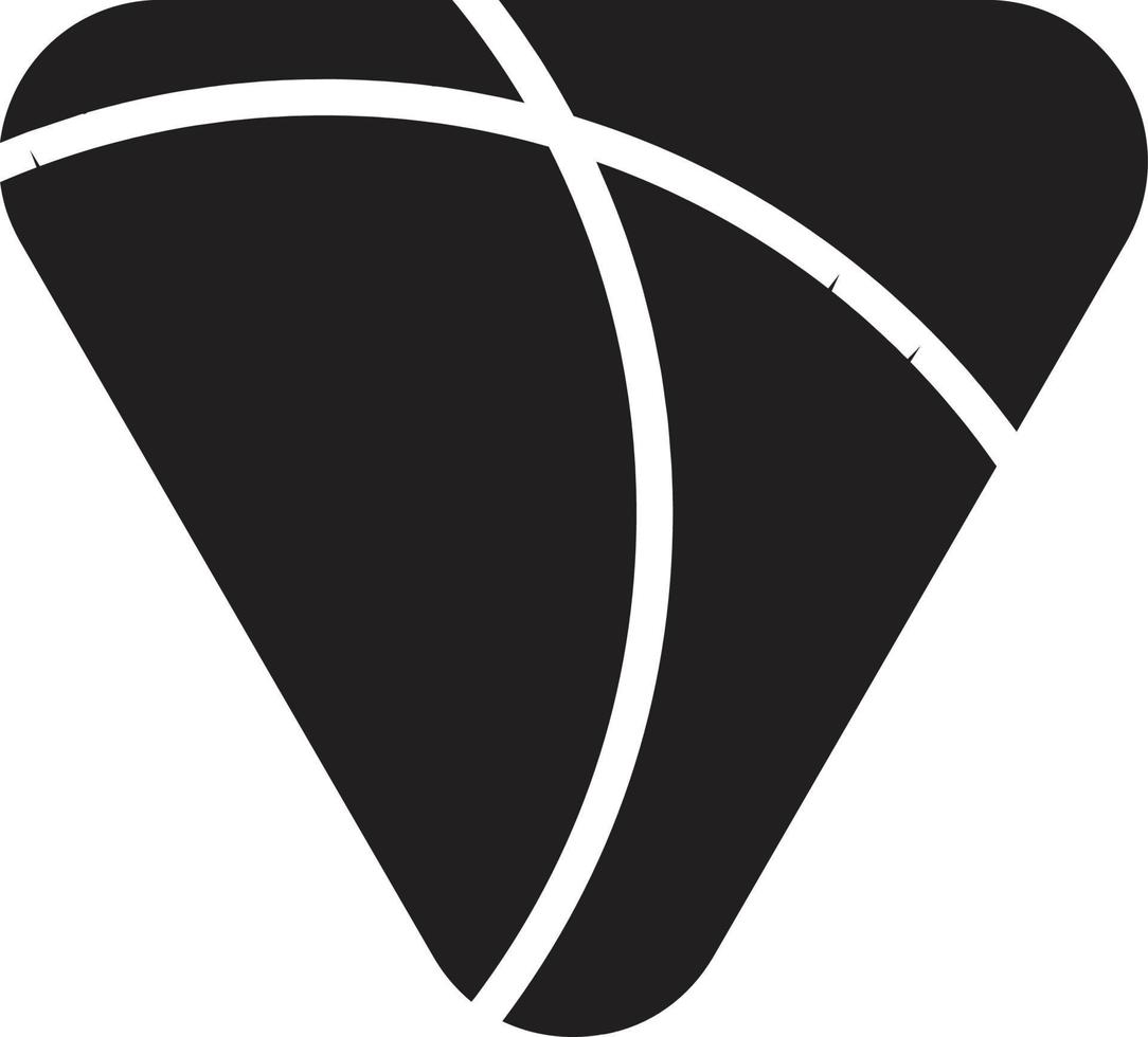 logo triangle abstrait dans un style branché et minimal vecteur