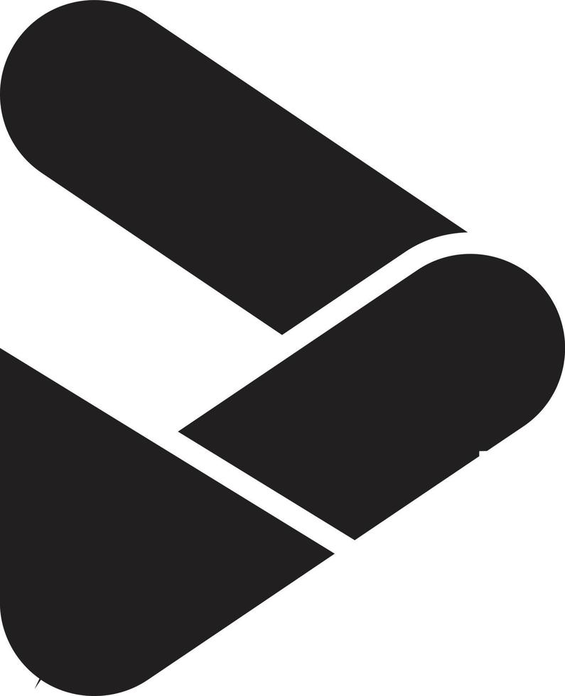 illustration abstraite du logo du bouton de lecture dans un style branché et minimal vecteur