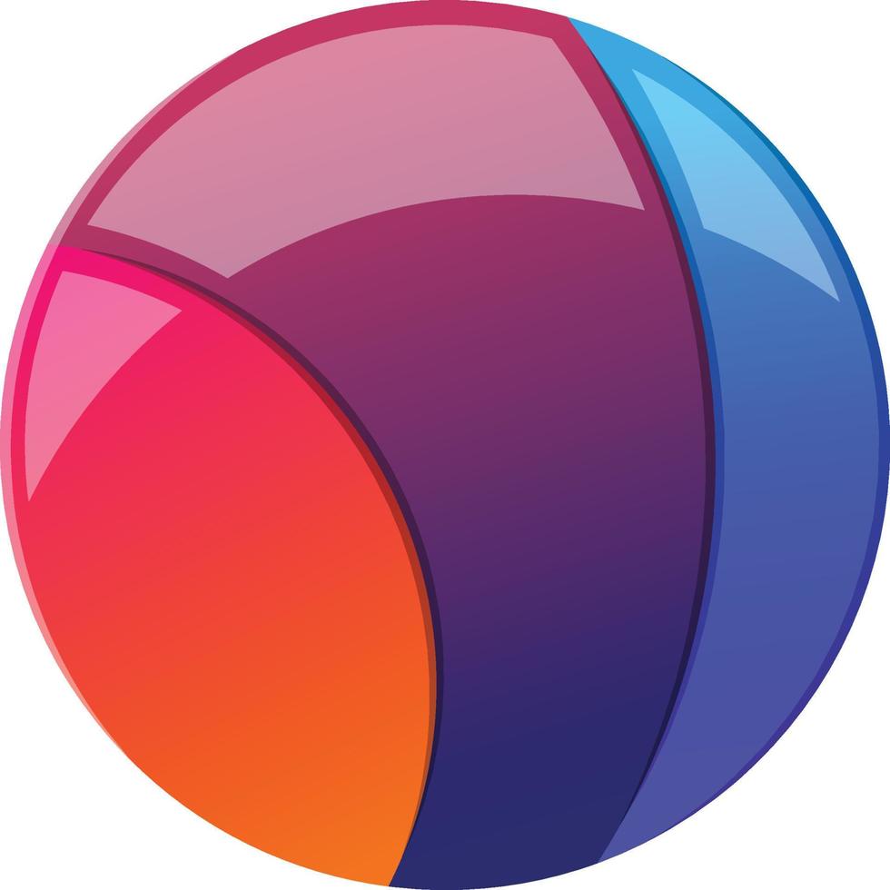 illustration abstraite du logo du cercle superposé dans un style branché et minimaliste vecteur