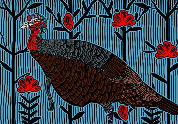 Wild Turkey Femme vecteur