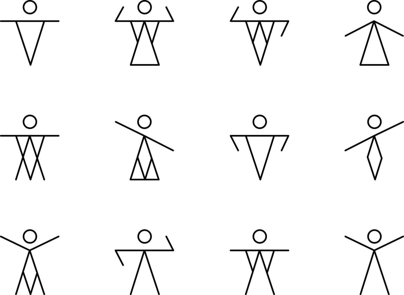 pictogramme personne, illustration, sur fond blanc. vecteur