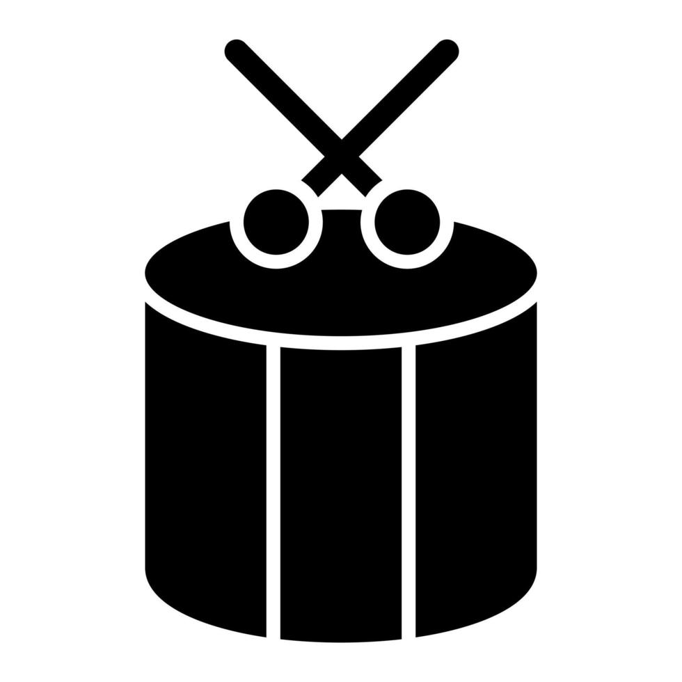 style d'icône de tambour vecteur