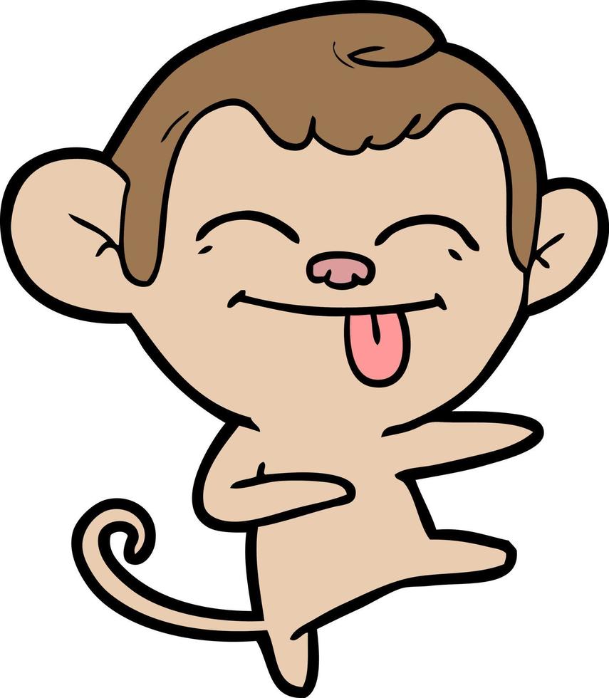 singe de dessin animé de personnage de doodle vecteur