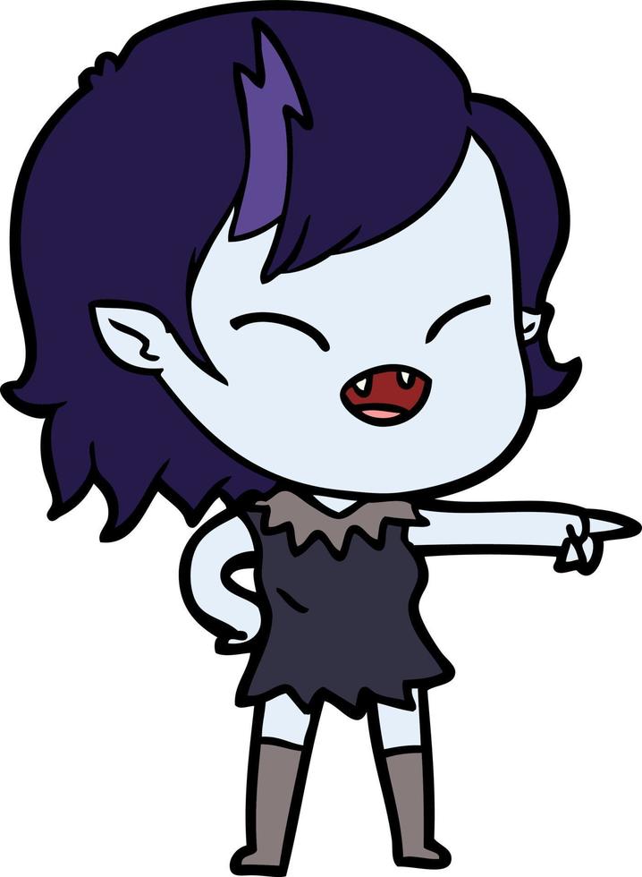 doodle personnage dessin animé fille vampire vecteur