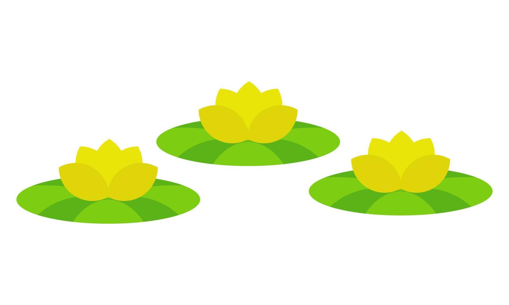 illustration de feuille de lotus avec thème nature vecteur