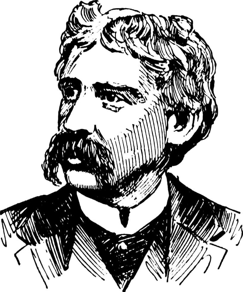 bret harte, illustration vintage vecteur