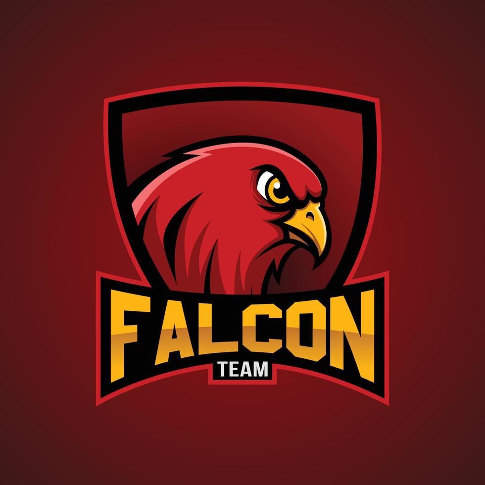 logo de l'équipe falcon - logo e sport - illustration vectorielle vecteur