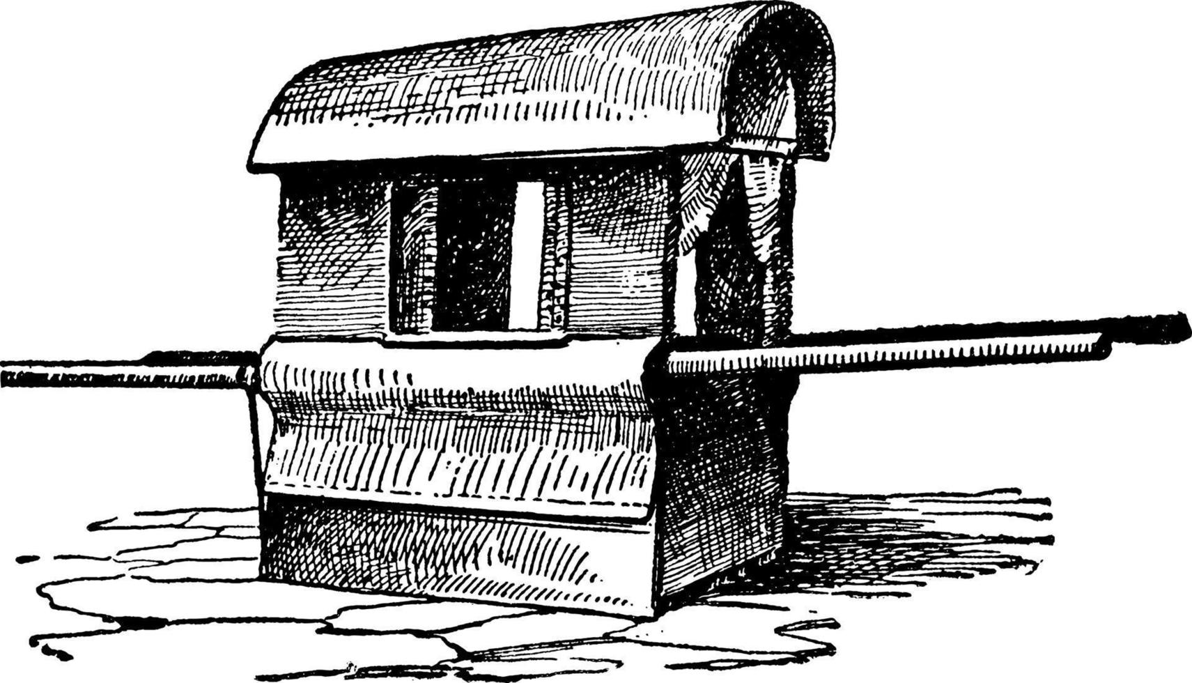 palanquin, illustration vintage. vecteur