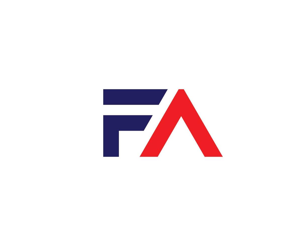 modèle de vecteur de conception de logo fa af