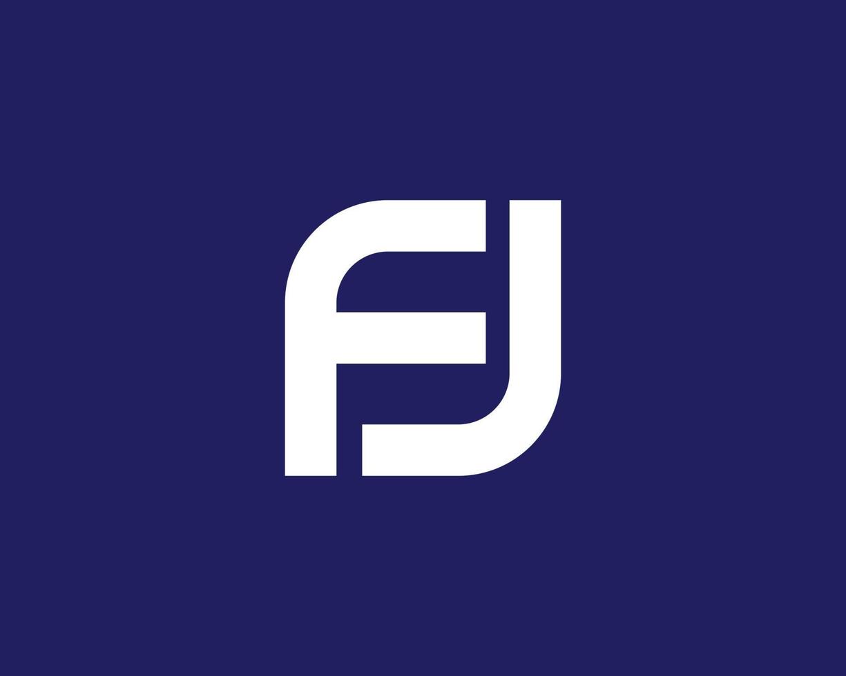 modèle de vecteur de conception de logo fj jf