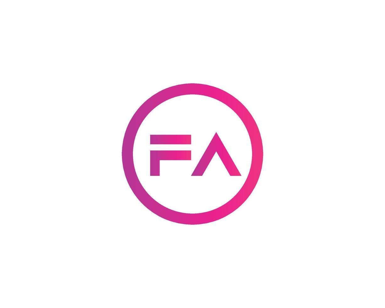 modèle de vecteur de conception de logo fa af