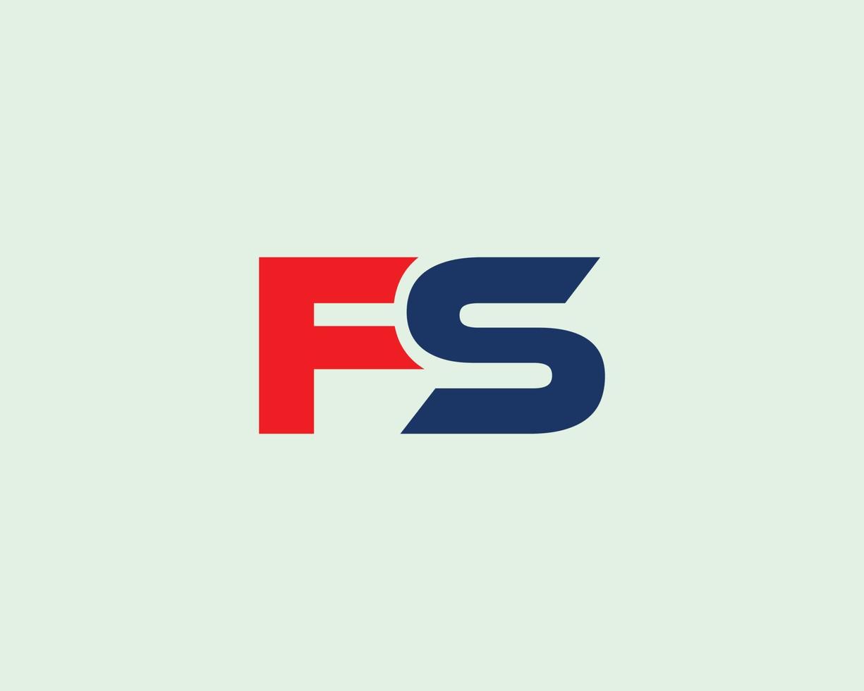 modèle de vecteur de conception de logo fs sf