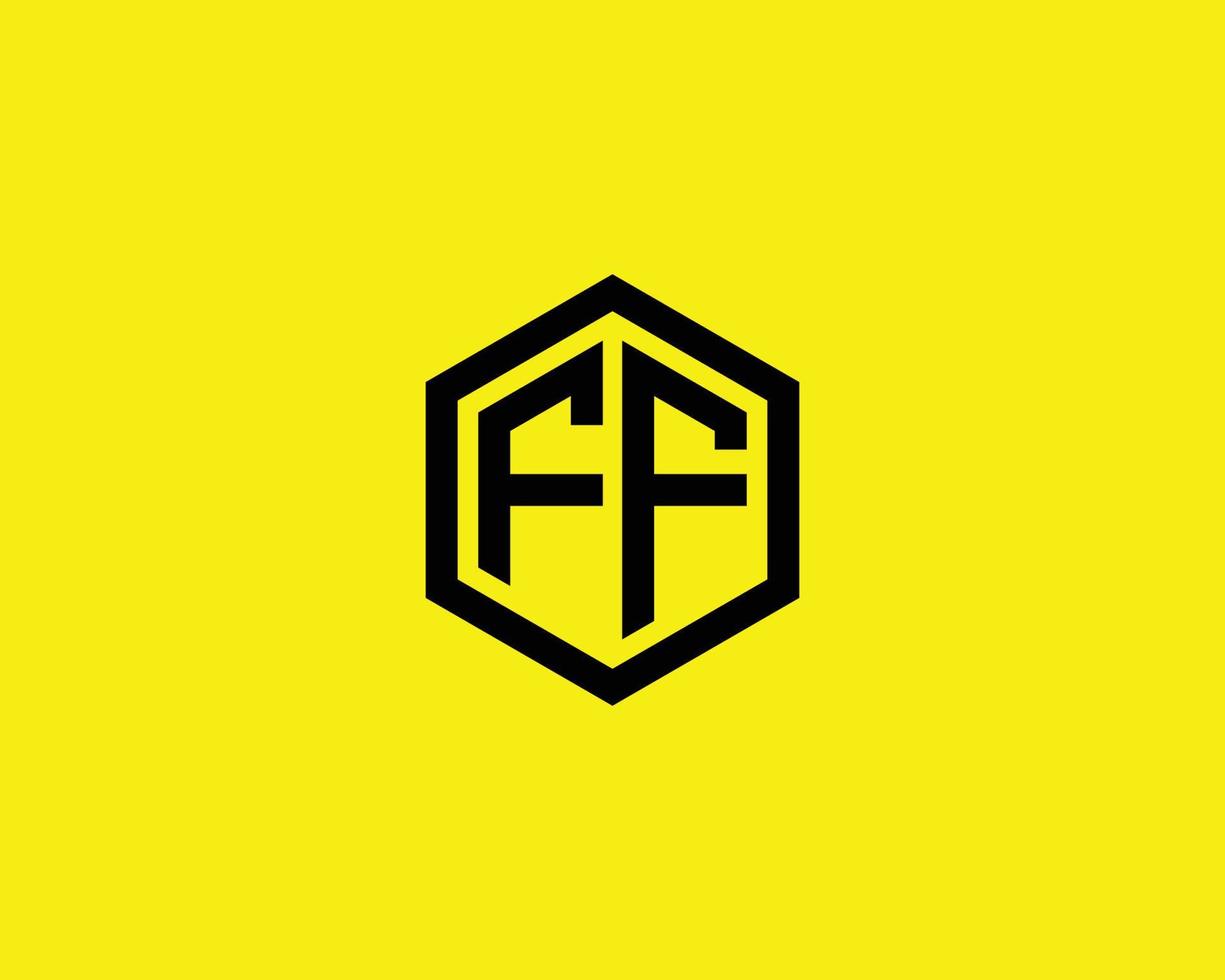 modèle de vecteur de conception de logo ff