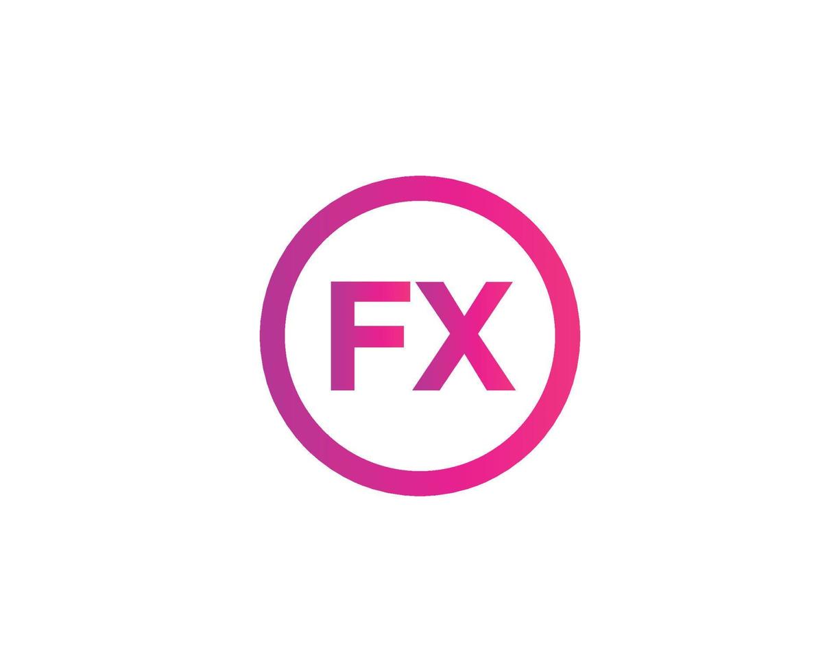 modèle vectoriel de conception de logo fx xf